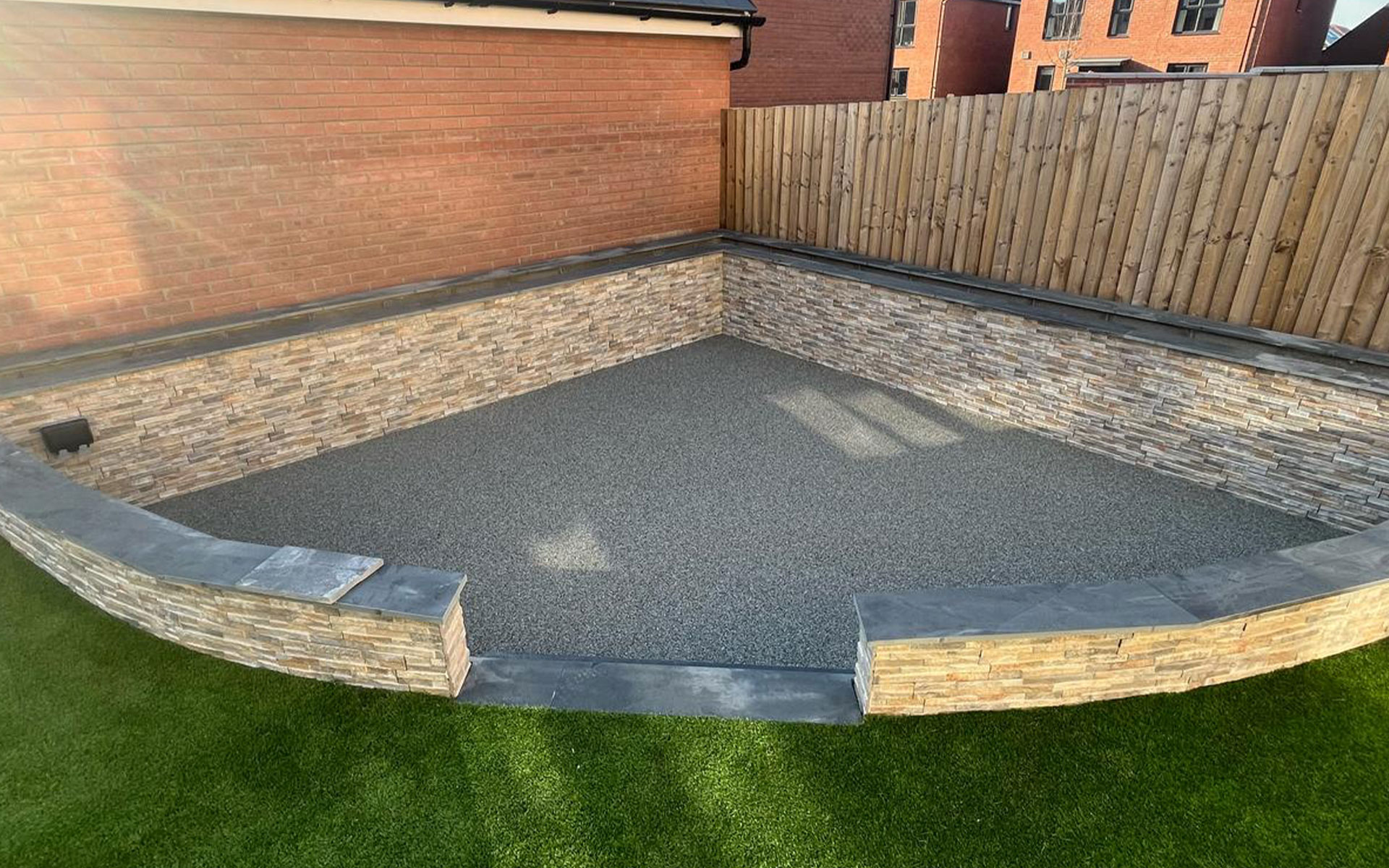 Resin patio surfacing in Magor