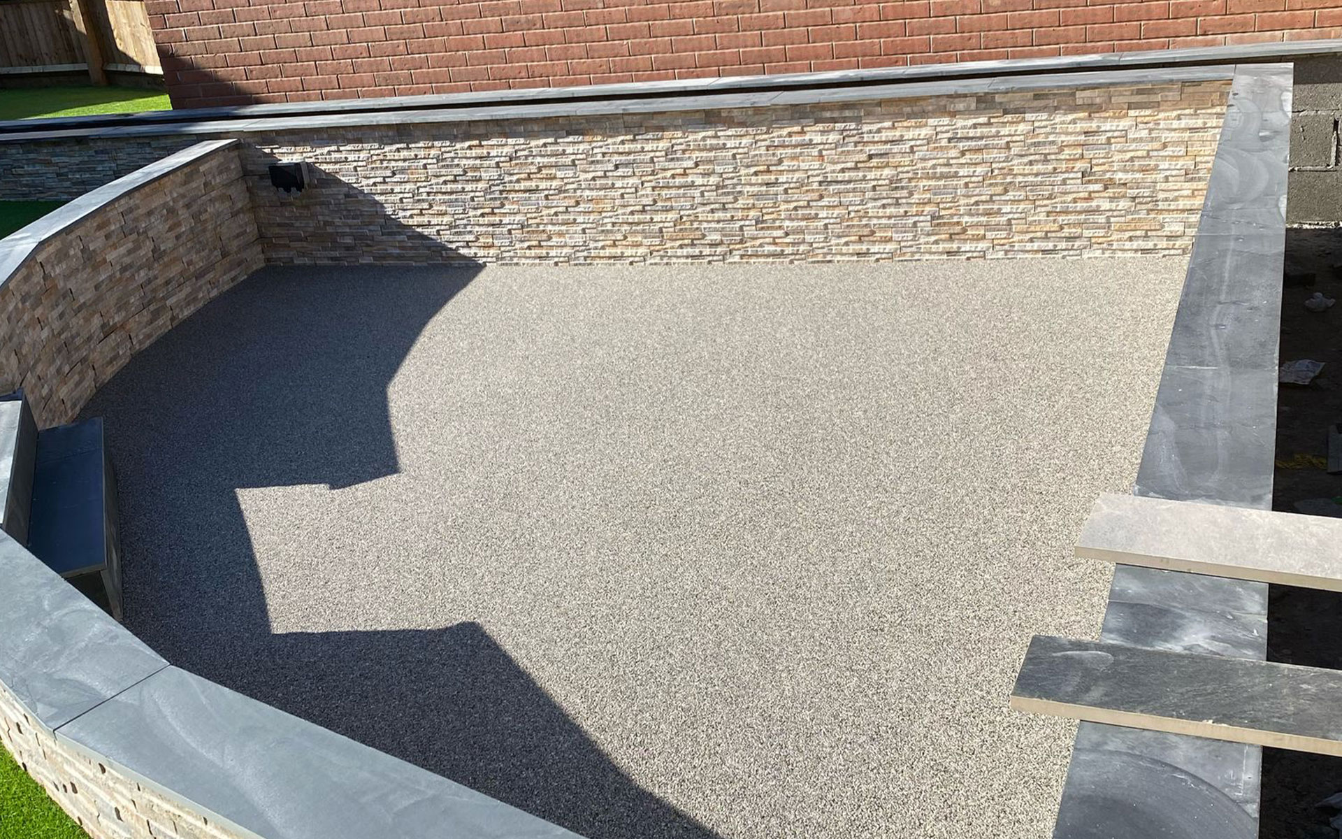Resin patio surfacing in Newport